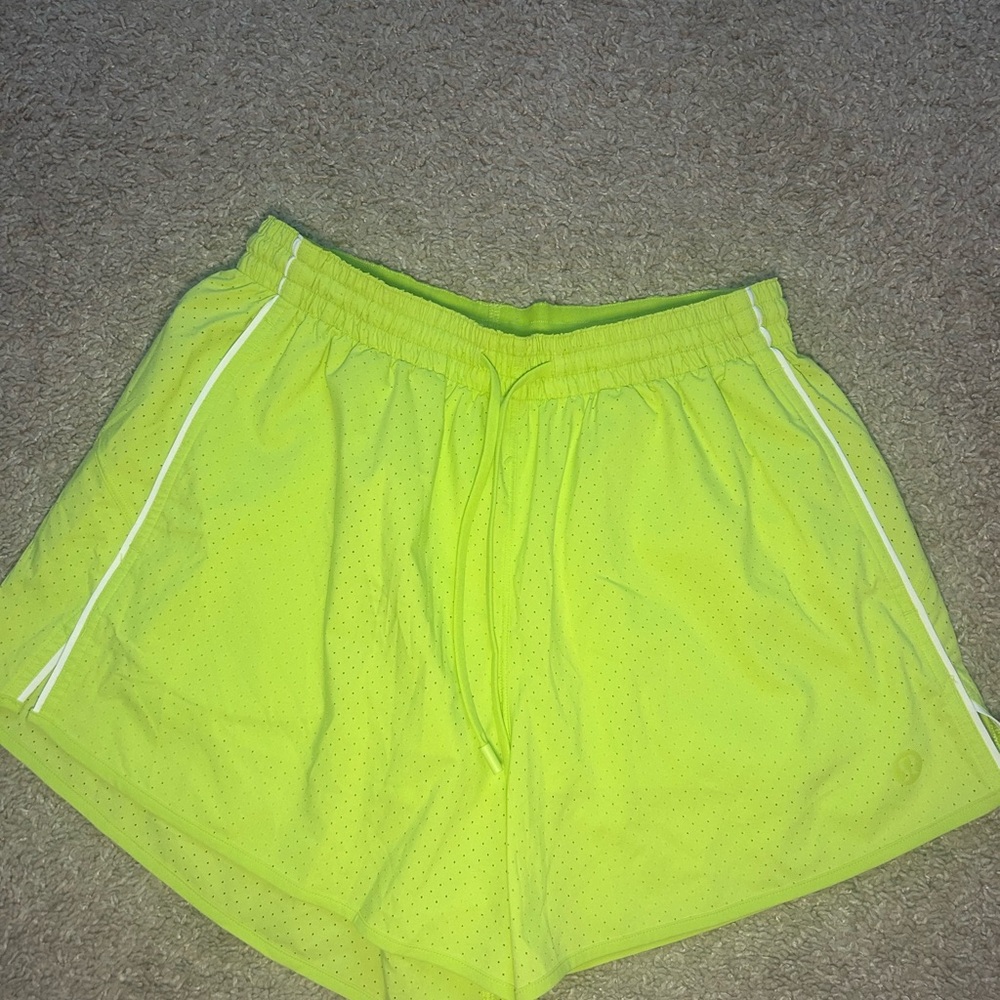 lululemon athletica Neon Yellow Athletic Shorts